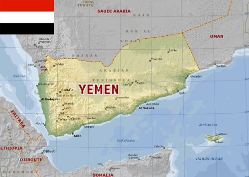 Political Map Of Yemen. Assassination in Yemen